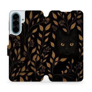 Flip pouzdro na mobil Samsung Galaxy A27 5G - Mobiwear V164S, černá kočka