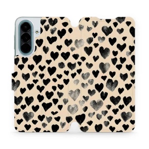 Flip pouzdro na mobil Samsung Galaxy A27 5G - Mobiwear VA51S, černá srdíčka