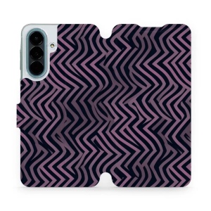 Flip pouzdro na mobil Samsung Galaxy A27 5G - Mobiwear VA55S, fialové klikyháky
