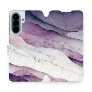 Flip pouzdro na mobil Samsung Galaxy A27 5G - Mobiwear VP31S, bílý a fialový mramor