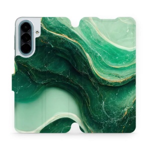 Flip pouzdro na mobil Samsung Galaxy A27 5G - Mobiwear VP38S, zelený mramor