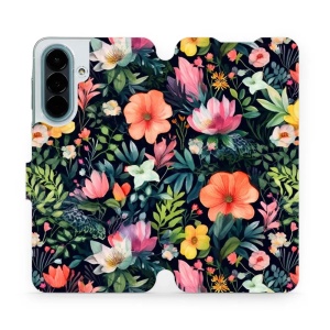 Flip pouzdro na mobil Samsung Galaxy A27 5G - Mobiwear VP48S, pestré kvítky