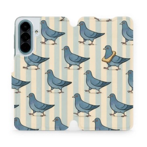 Flip pouzdro na mobil Samsung Galaxy A27 5G - Mobiwear VP91S, holubi