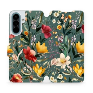 Flip pouzdro na mobil Samsung Galaxy A27 5G - Mobiwear VP71S, na zelené louce