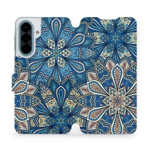 Flip pouzdro na mobil Samsung Galaxy A27 5G - Mobiwear V108P, modré mandala květy