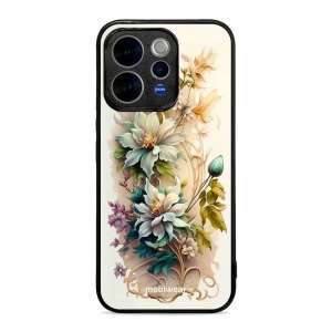 Lesklý kryt na mobil Vivo V70 5G - Mobiwear Glossy G014G, krémové květy