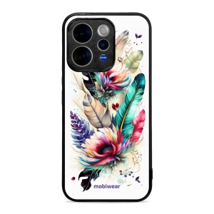 Lesklý kryt na mobil Vivo V70 5G - Mobiwear Glossy G017G, pírka a květy