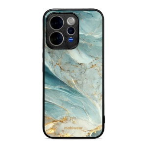Lesklý kryt na mobil Vivo V70 5G - Mobiwear Glossy G022G, zelenkavý a zlatavý mramor