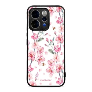 Lesklý kryt na mobil Vivo V70 5G - Mobiwear Glossy G033G, růžové květy