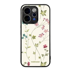 Lesklý kryt na mobil Vivo V70 5G - Mobiwear Glossy G035G, tenké rostlinky s květy