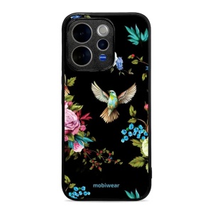 Lesklý kryt na mobil Vivo V70 5G - Mobiwear Glossy G041G, ptáček a květy