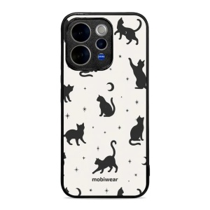 Lesklý kryt na mobil Vivo V70 5G - Mobiwear Glossy G162G, noční kočky