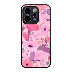 Lesklý kryt na mobil Vivo V70 5G - Mobiwear Glossy GP74G, růžové květy snů