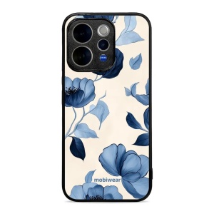 Lesklý kryt na mobil Vivo V70 5G - Mobiwear Glossy GP73G, modrá krása květů