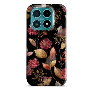 Odolný kryt na mobil Xiaomi 17 - Mobiwear Elite Pro E171E, zlatavé lístky a květy