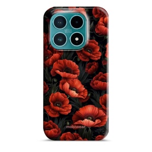 Odolný kryt na mobil Xiaomi 17 - Mobiwear Elite Pro EP45E, temné červené květy