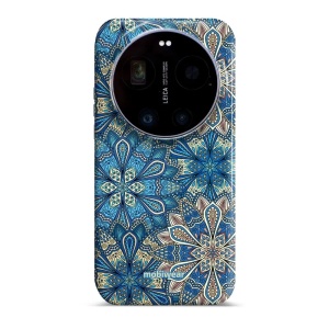 Odolný kryt na mobil Xiaomi 17 Ultra - Mobiwear Elite Pro E108E, modré mandala květy