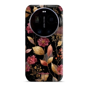 Odolný kryt na mobil Xiaomi 17 Ultra - Mobiwear Elite Pro E171E, zlatavé lístky a květy