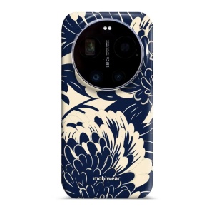 Odolný kryt na mobil Xiaomi 17 Ultra - Mobiwear Elite Pro EA40E, modré a béžové květy