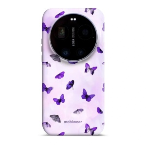 Odolný kryt na mobil Xiaomi 17 Ultra - Mobiwear Elite Pro EP77E, fialoví motýlci