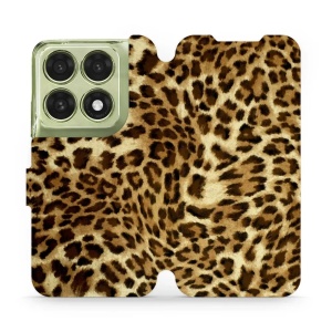 Flip pouzdro na mobil Motorola Edge 70 Pro - Mobiwear VA33P, leopardí vzor