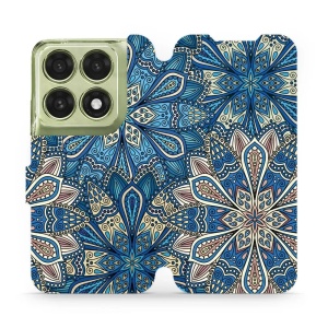 Flip pouzdro na mobil Motorola Edge 70 Pro - Mobiwear V108P, modré mandala květy