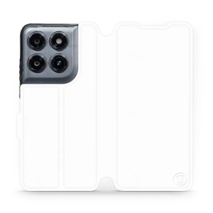 Flip pouzdro na mobil Motorola Moto G37 Power - Mobiwear bílé a oranžové