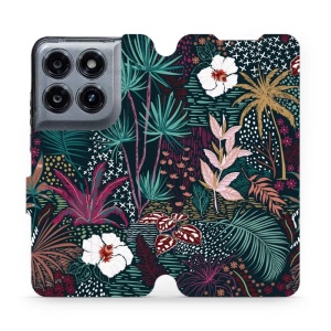 Flip pouzdro na mobil Motorola Moto G37 Power - Mobiwear VP13S, temná flóra