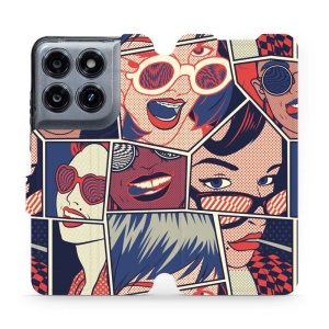 Flip pouzdro na mobil Motorola Moto G37 Power - Mobiwear VP18P, komiks