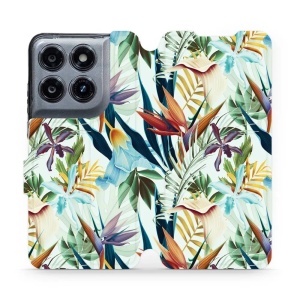 Flip pouzdro na mobil Motorola Moto G47 - Mobiwear M071P, flóra