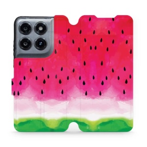 Flip pouzdro na mobil Motorola Moto G47 - Mobiwear V086S, melounek