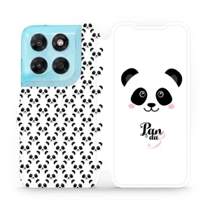 Flip pouzdro na mobil Motorola Moto G87 5G - Mobiwear M030P, panda Amálka