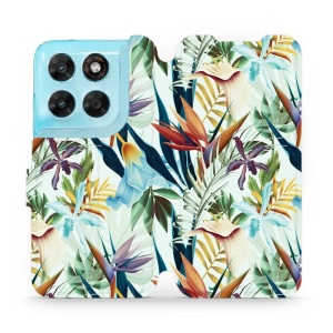 Flip pouzdro na mobil Motorola Moto G87 5G - Mobiwear M071P, flóra