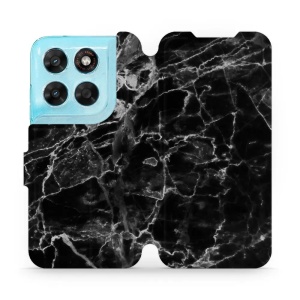 Flip pouzdro na mobil Motorola Moto G87 5G - Mobiwear V056P, černý mramor