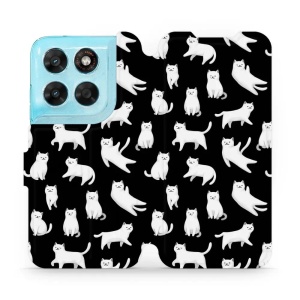 Flip pouzdro na mobil Motorola Moto G87 5G - Mobiwear V163S, bílé kočičky