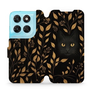 Flip pouzdro na mobil Motorola Moto G87 5G - Mobiwear V164S, černá kočka