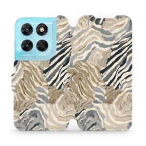 Flip pouzdro na mobil Motorola Moto G87 5G - Mobiwear V168S, pruhovaná malba