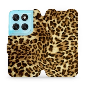 Flip pouzdro na mobil Motorola Moto G87 5G - Mobiwear VA33P, leopardí vzor