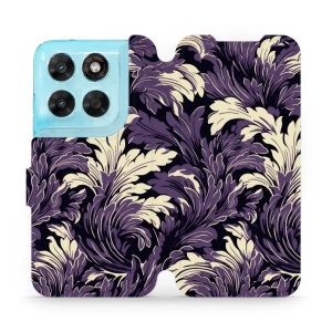 Flip pouzdro na mobil Motorola Moto G87 5G - Mobiwear VA46S, fialové rostliny