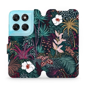 Flip pouzdro na mobil Motorola Moto G87 5G - Mobiwear VP13S, temná flóra