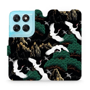 Flip pouzdro na mobil Motorola Moto G87 5G - Mobiwear VP16S, jeřábi