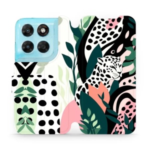 Flip pouzdro na mobil Motorola Moto G87 5G - Mobiwear VP53S, levhart