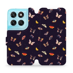 Flip pouzdro na mobil Motorola Moto G87 5G - Mobiwear VP78S, barevní motýlci