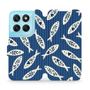 Flip pouzdro na mobil Motorola Moto G87 5G - Mobiwear VP89S, rybky