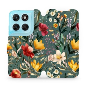 Flip pouzdro na mobil Motorola Moto G87 5G - Mobiwear VP71S, na zelené louce
