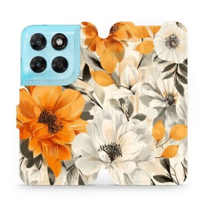 Flip pouzdro na mobil Motorola Moto G87 5G - Mobiwear VP75S, podzimní květy