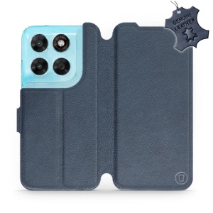 Kožené flip pouzdro na mobil Motorola Moto G87 5G - Mobiwear - modré