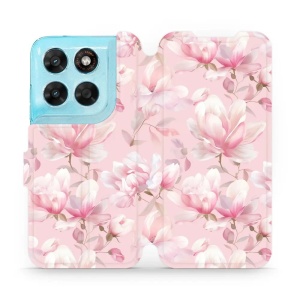 Flip pouzdro na mobil Motorola Moto G87 5G - Mobiwear VB18S, magnolie v pudrově růžové