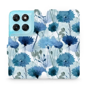Flip pouzdro na mobil Motorola Moto G87 5G - Mobiwear VB23S, akvarelové chrpy