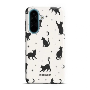 Odolný kryt na mobil Samsung Galaxy A27 5G - Mobiwear Elite Pro E162E, noční kočičky